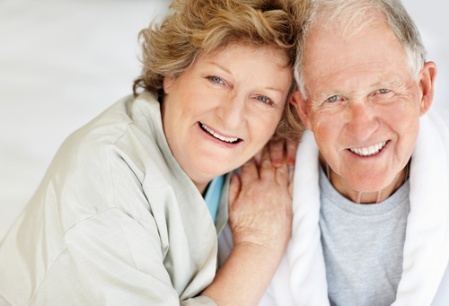 senior couple happy